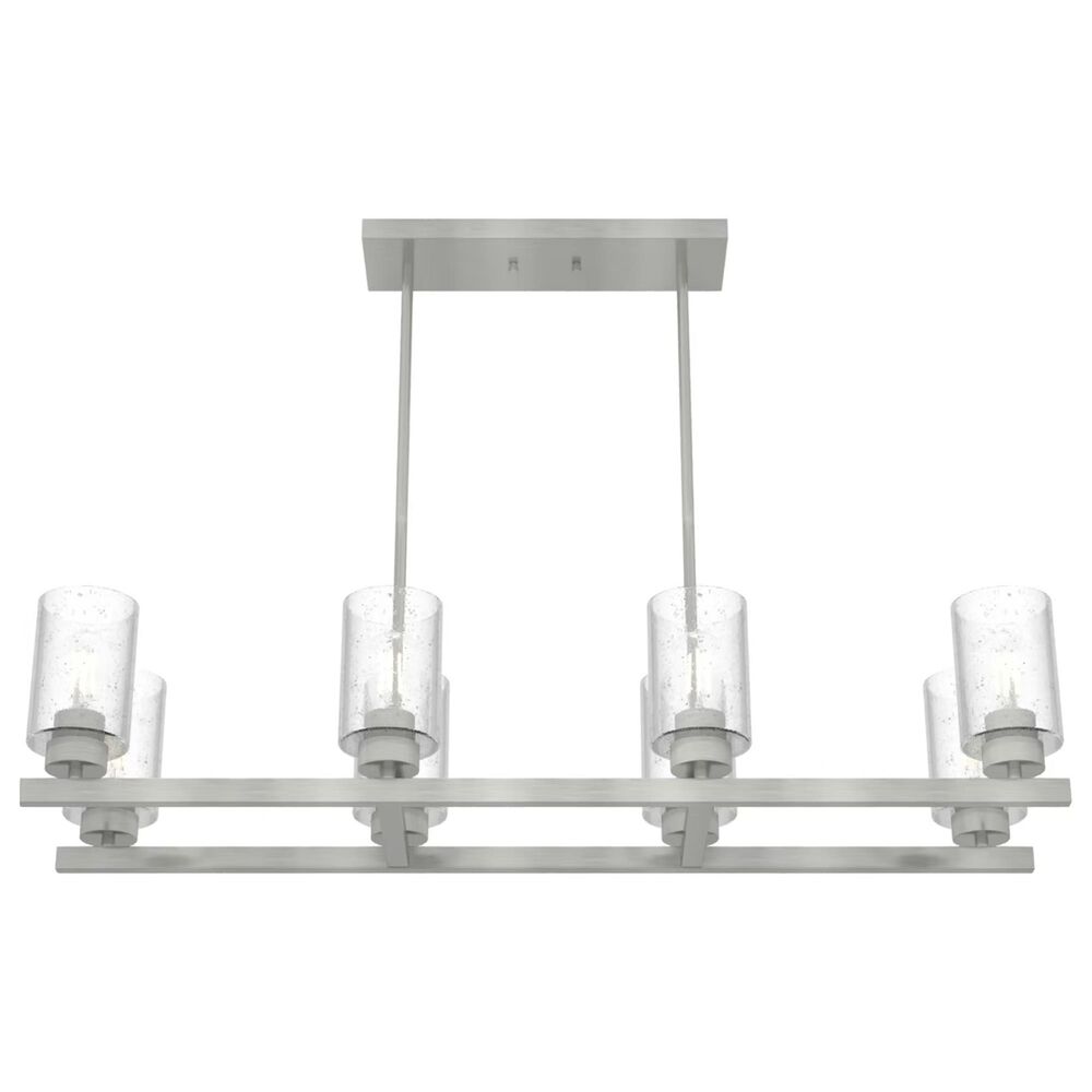 Hunter Hartland 8-Light Linear Chandelier in Brushed Nickel, , large