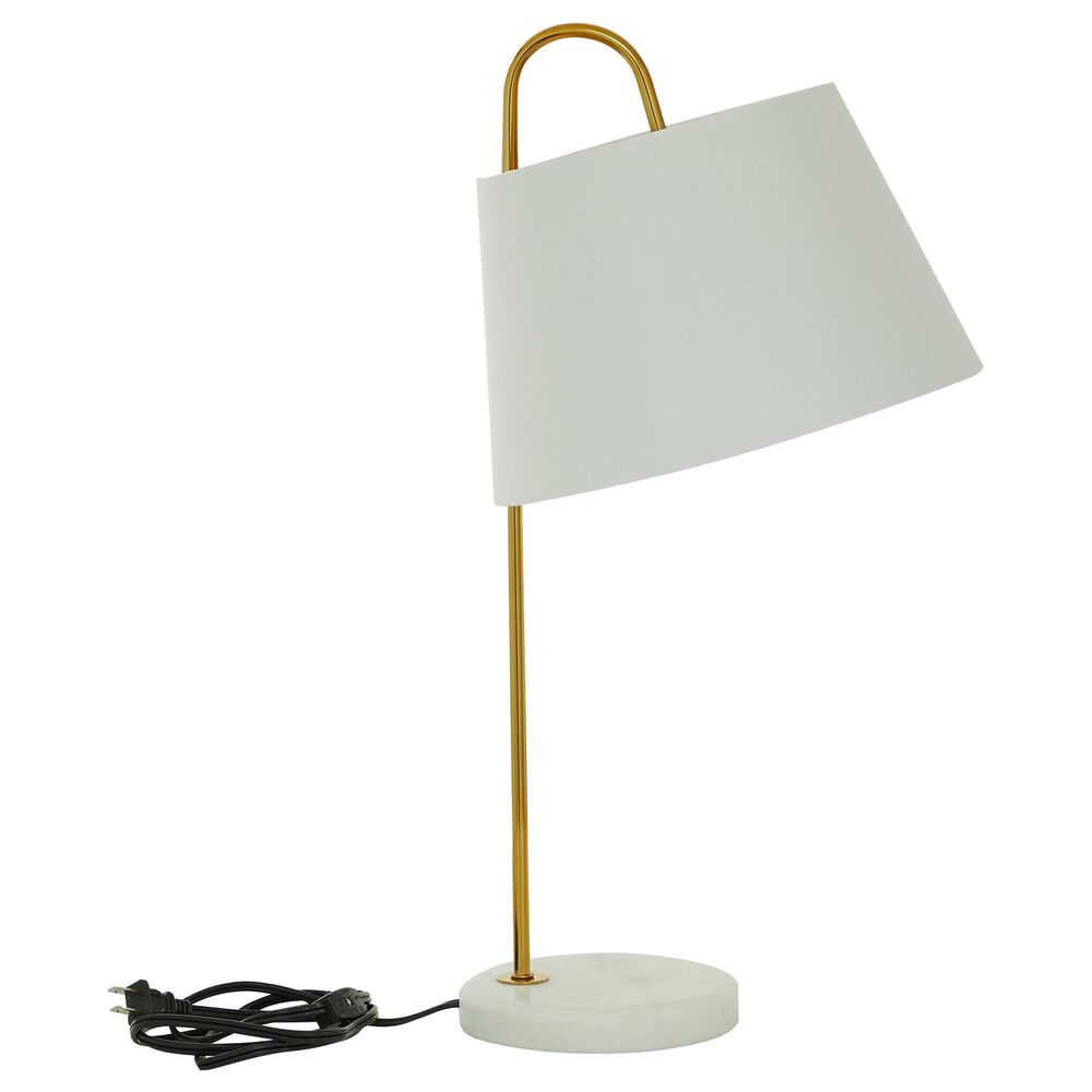 Maple and Jade Modern Table Lamp in Gold and White, , large