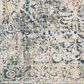 Surya Presidential PDT-2300 7"9" Round Blue, Gray and Orange Area Rug, , large