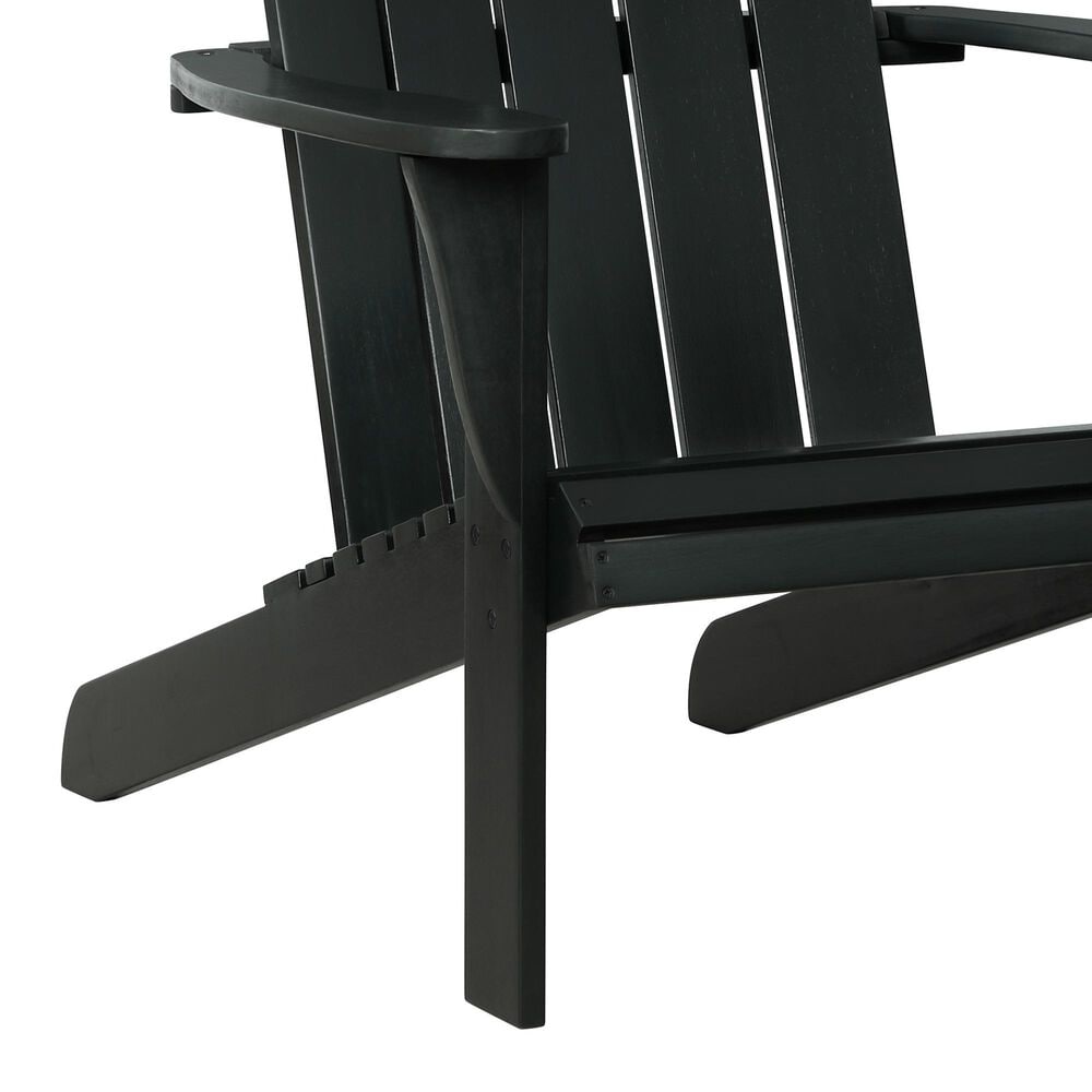 Linon Home Decor Adirondack Patio Chair in Black, , large