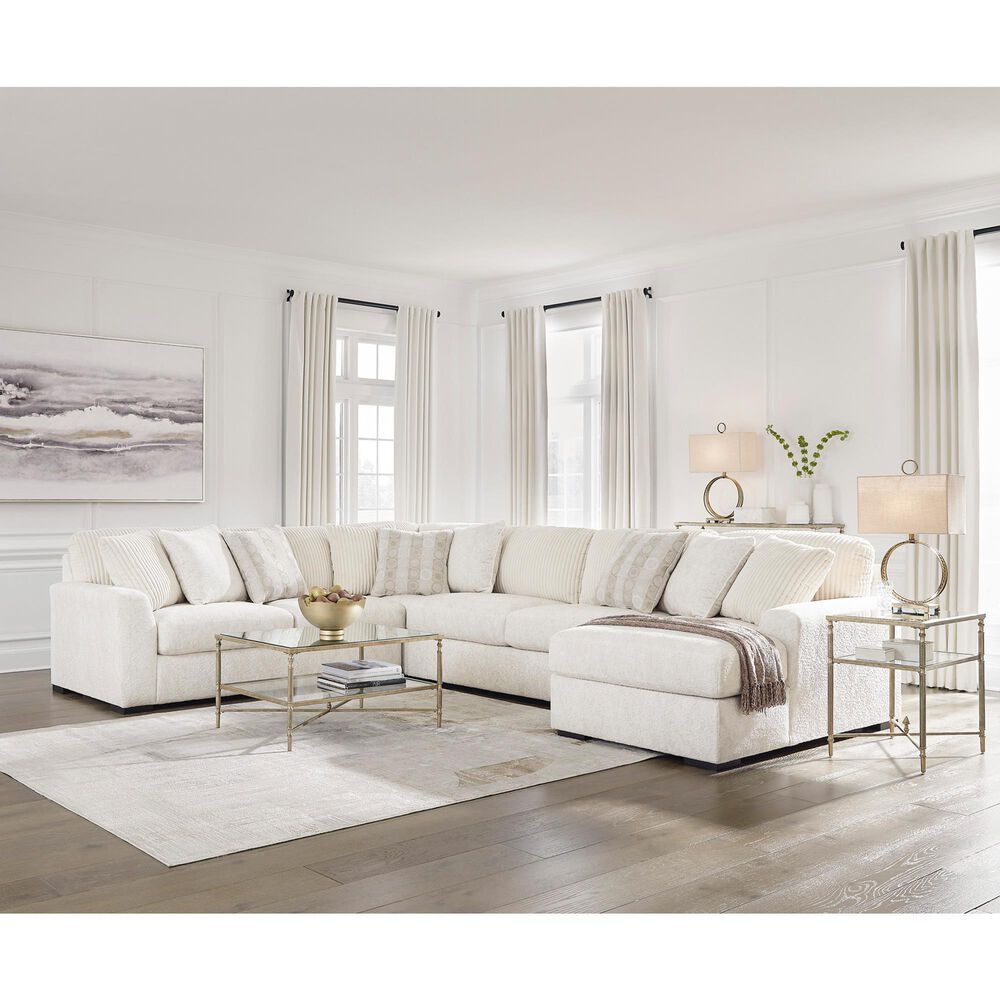 Ashley Chessington 4-Piece Right Facing Sectional with Chaise in Ivory, , large