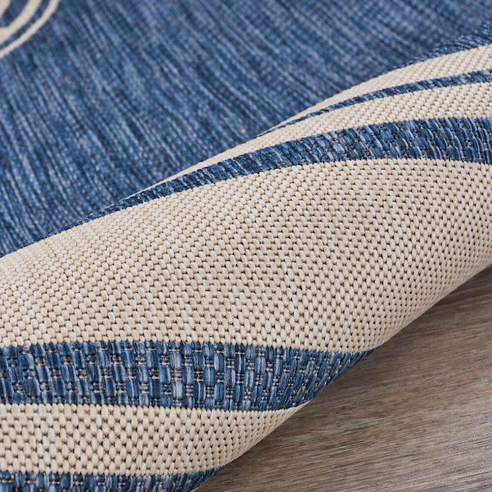 L&amp;R Resources Seaside 1&#39;10&quot; x 3&#39; Navy and White Indoor/Outdoor Area Rug, , large