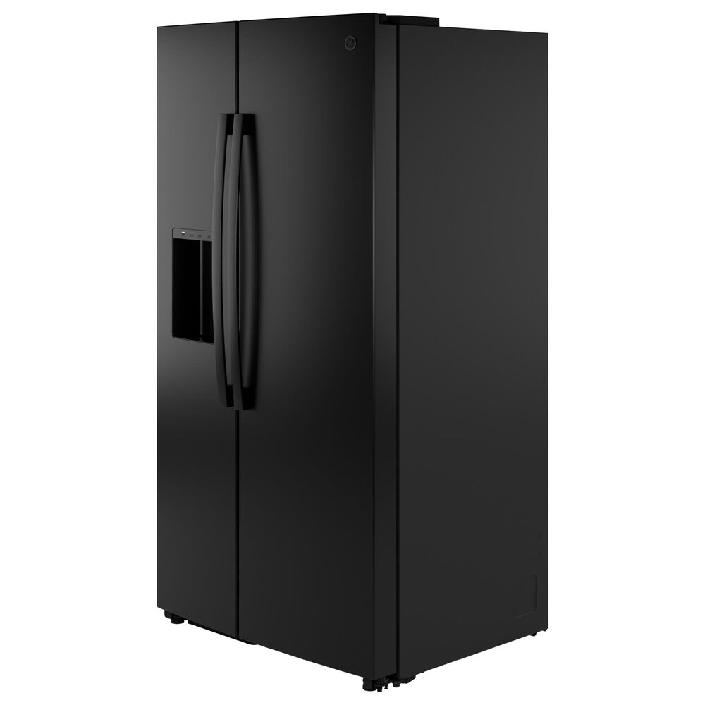 GE Appliances 24 Cu. Ft. Counter-Depth Side-By-Side Refrigerator with Extra Tall Dispenser and Energy Star in Black, , large