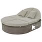 HOMLUX 2-Person Outdoor Daybed with Adjustable Backrests and Foldable Cup Trays in Gray, , large