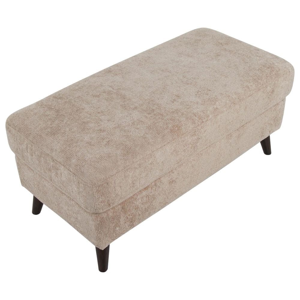 LumiSource Carly Bench Ottoman in Beige, , large