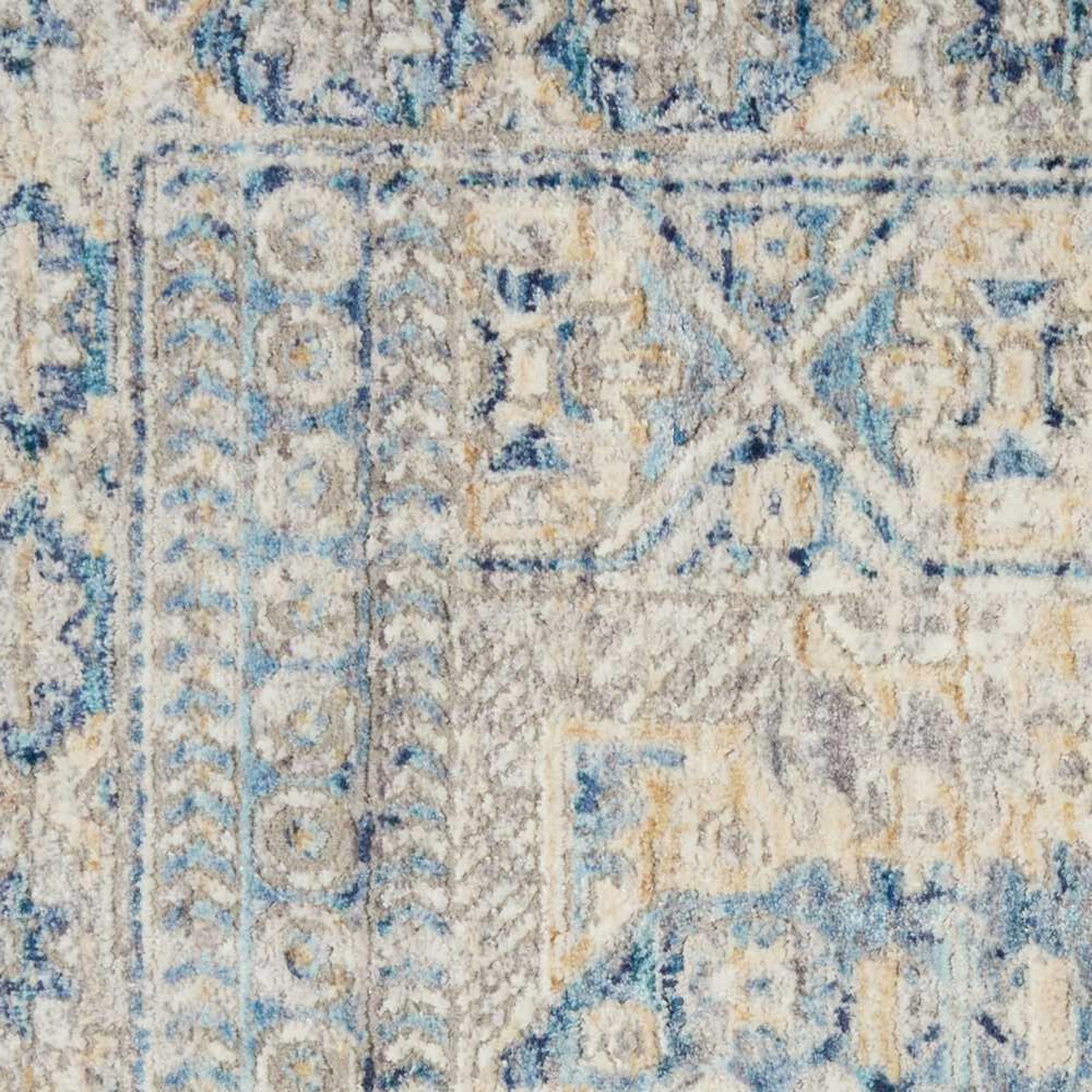 Nourison Lustrous Weave LUW02 5&#39;3&quot; x 7&#39;9&quot; Blue and Ivory Area Rug, , large