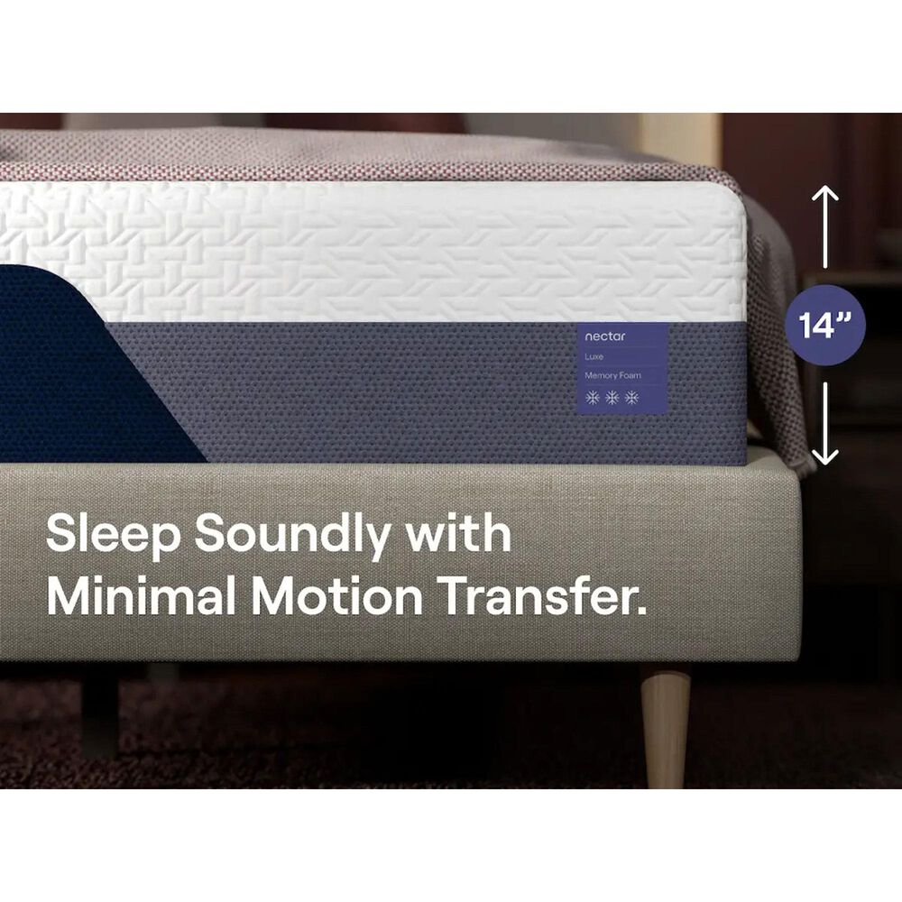 Nectar Luxe Memory Foam 5.1 Medium Plush Twin XL Mattress, , large