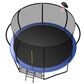 HOMLUX 12" Outdoor Trampoline with Basketball Hoop in Blue, , large