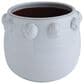 Creative Coop Round Terra-Cotta Planter with Raised Dots Design in White, , large
