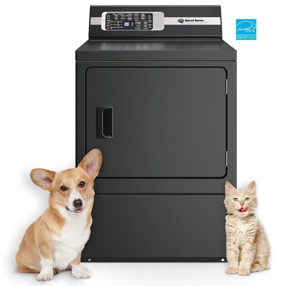 Speed Queen 3.2 Cu. Ft. Top Load Washer and 7 Cu. Ft. Electric Dryer Laundry Pair in Matte Black, , large