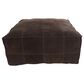 Maple and Jade 35" Low Profile Square Stuffed Pouf in Dark Brown, , large