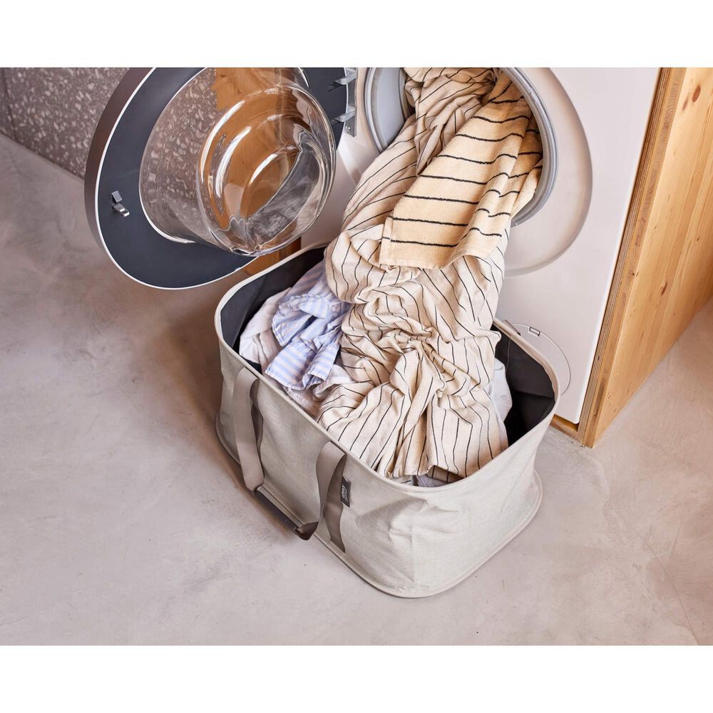 Joseph Joseph Hold-All 35L Collapsible Laundry Basket in Ecru, , large