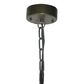 Creative Coop Laurel 2-Tier Draped Wood Bead Chandelier with Gold and Grey Shade, , large