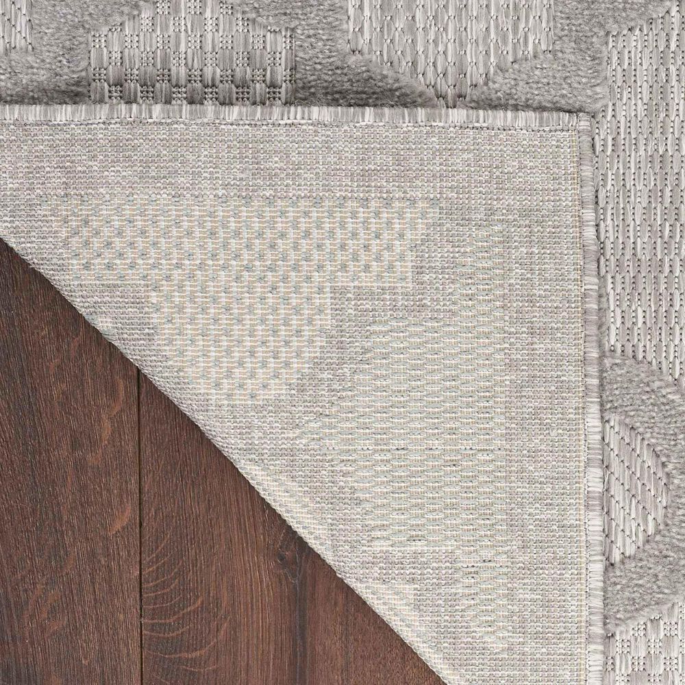 Nourison Easy Care 8&#39; x 10&#39; Silver Grey Indoor/Outdoor Area Rug, , large