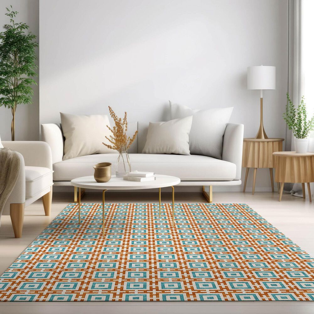 Dalyn Rug Company Marlo 10&#39; x 14&#39; Orange Indoor/Outdoor Area Rug, , large