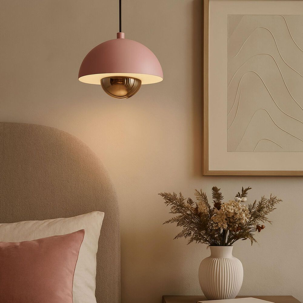 Golden Lighting Vintra LED 1-Light Pendant in Dusty Rose, , large
