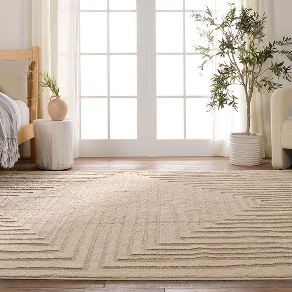 Jaipur Jaida Fantana Gray Morn and Humus 6&#39;3&quot; x 9&#39;6&quot; Area Rug, , large