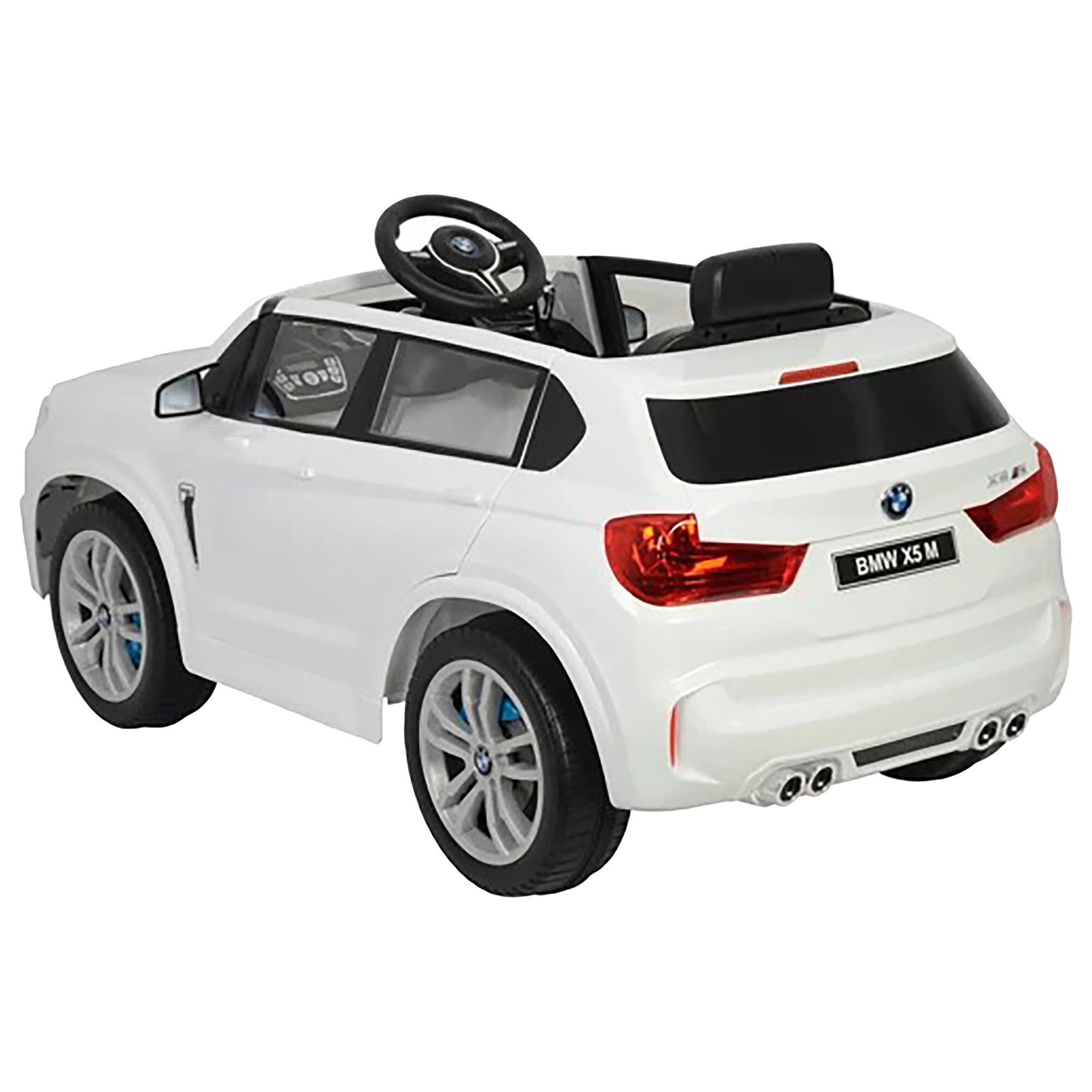 White bmw shop ride on car
