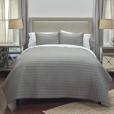 Rizzy Home Urban Mesh 90" x 92" Quilt in Charcoal, , large