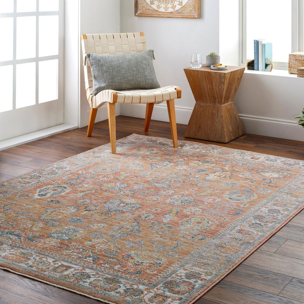 Surya Carlisle CSI2317 5&#39;3&quot; x 7&#39;9&quot; Brick Red, Off-White, Medium Gray, Olive, Dark Blue and Dark Brown Area Rug, , large