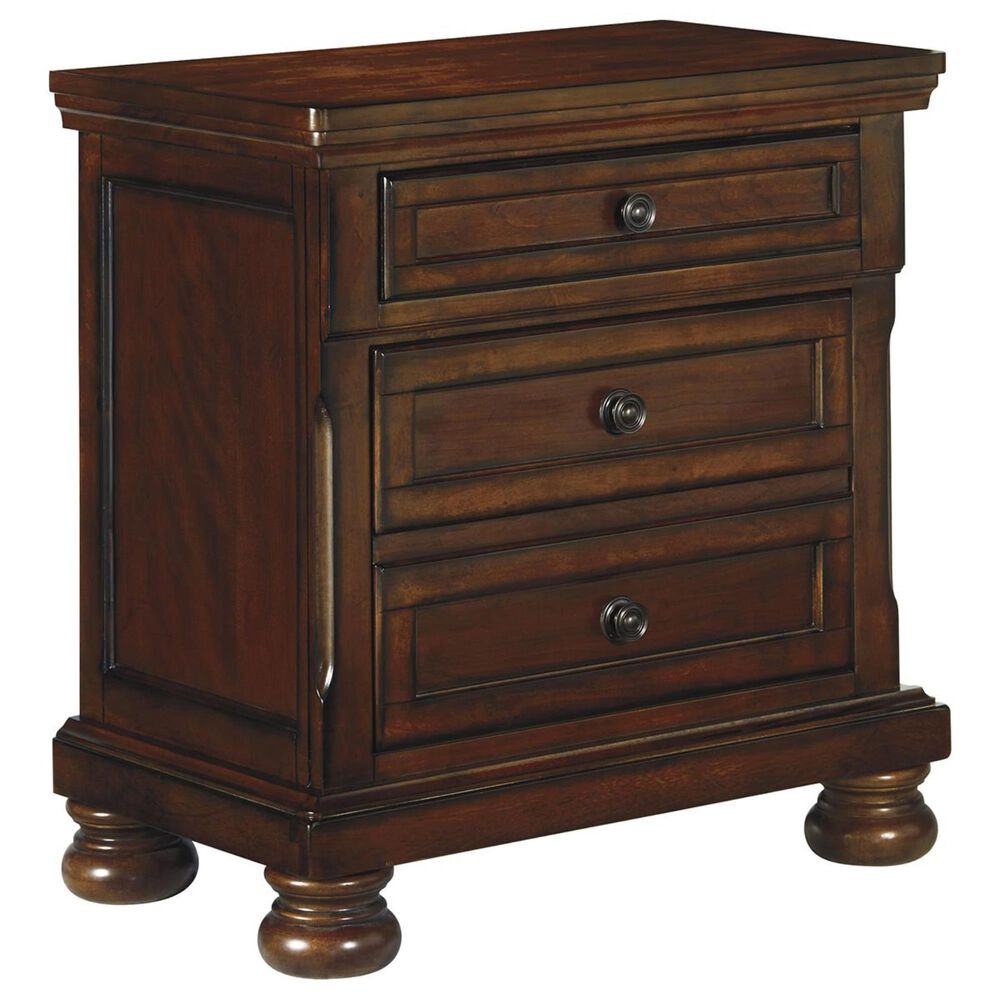 Millenium Porter 2 Drawer Nightstand in Burnished Brown, , large