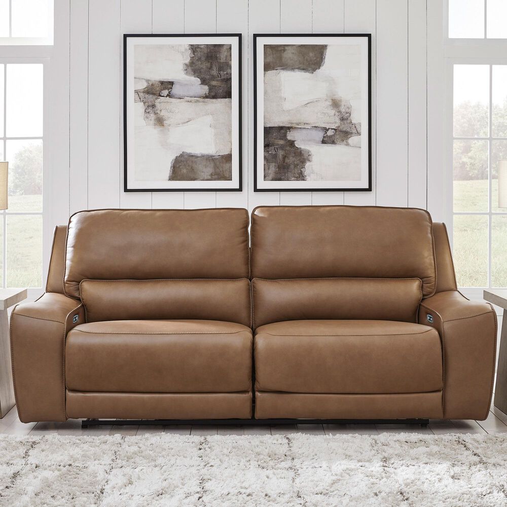 Ashley DeepWakes Power Reclining Sofa in Caramel, , large