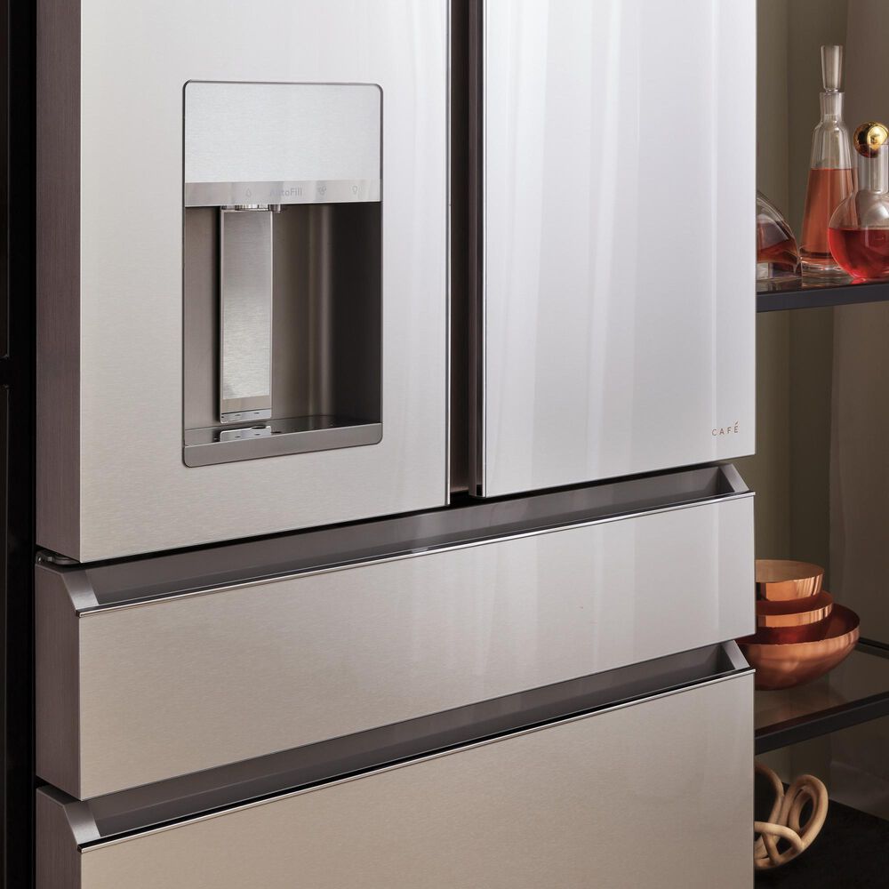 Cafe 27.8 Cu. Ft. Capacity 4-Door French Door Refrigerator in Platinum, , large