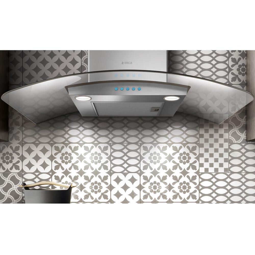 Elica POTENZA 36" Clear Glass Wall Mounted Range Hood , , large
