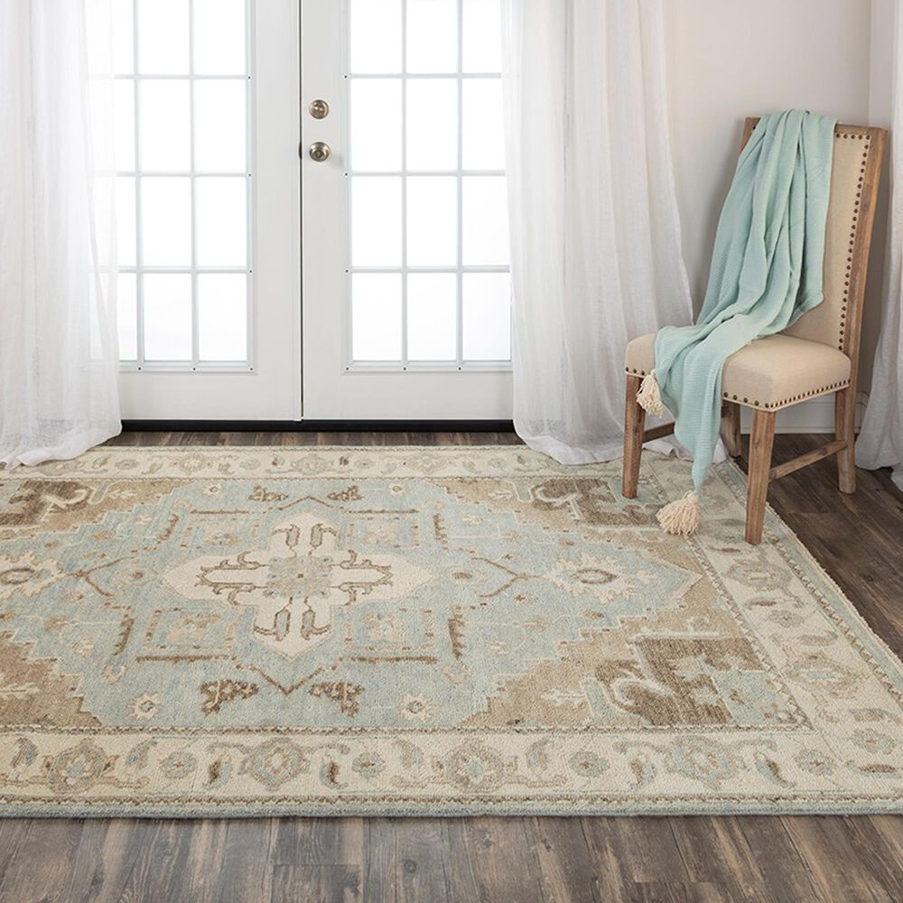 RIZZY Belmont 10&#39; x 14&#39; Grey, Brown, Ivory and Blue Area Rug, , large