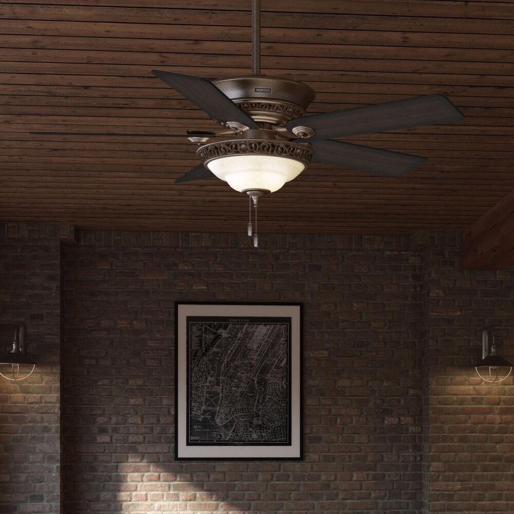 Hunter Italian Countryside 52&quot; Ceiling Fan with Lights in Cocoa, , large