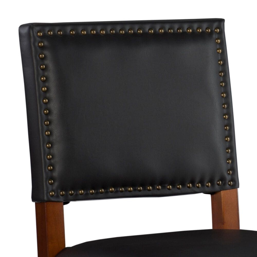Linden Boulevard Brook Counter Stool with Black Upholstery in Cherry, , large
