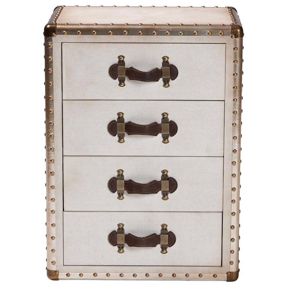 Baxton Studio Jaelyn 4-Drawer End Table in Coffee, , large
