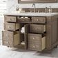 James Martin Vanities Bristol 48" Single Bathroom Vanity in Whitewashed Walnut with 3 cm Lime Delight Quartz Top and Rectangular Sink, , large