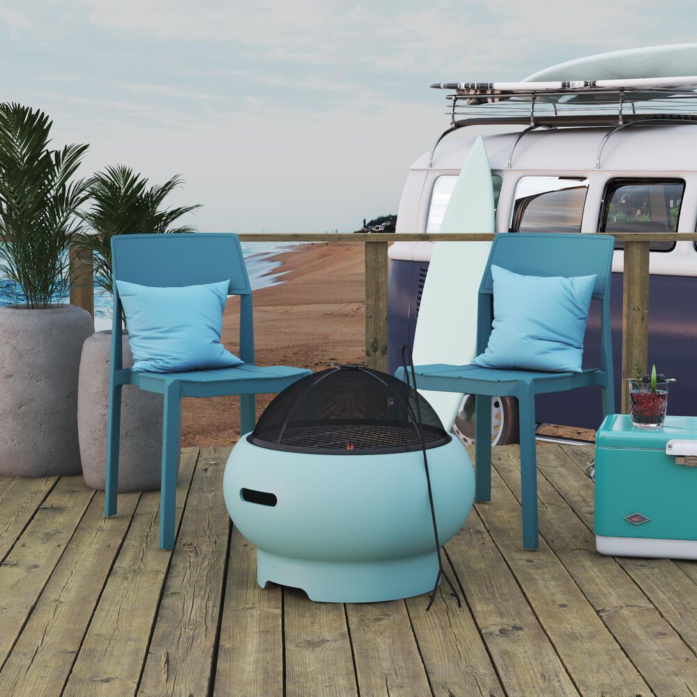 DHP Poolside 27&quot; Fire Pit in Aqua Haze, , large
