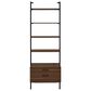 Coaster Owens 5-Shelf Storage Wall Bookcase in Walnut and Black, , large