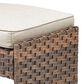 Hearth and Haven Patio Wicker Ottoman with Open Base Design in Beige (Set of 2), , large