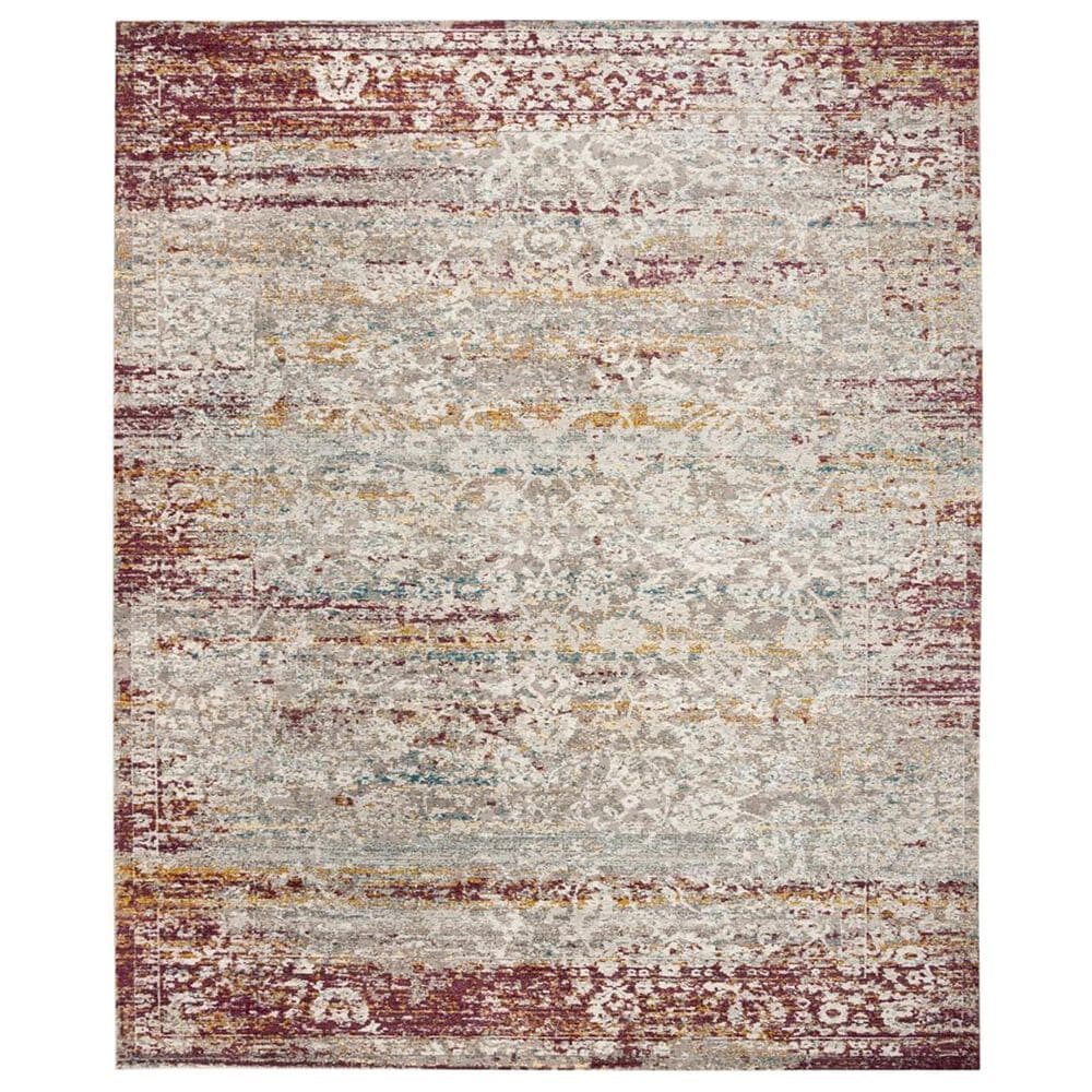 Safavieh Aria ARA156R 8" x 10" Red and Creme Area Rug, , large