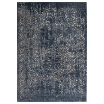 Central Oriental Clearwater Erozio 5" x 8" Blue and Cream Area Rug, , large