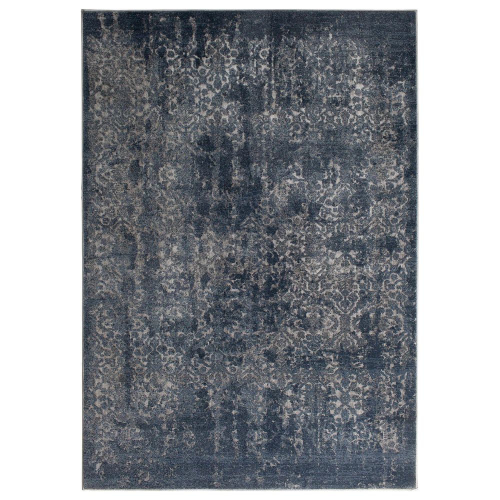 Central Oriental Clearwater Erozio 5" x 8" Blue and Cream Area Rug, , large