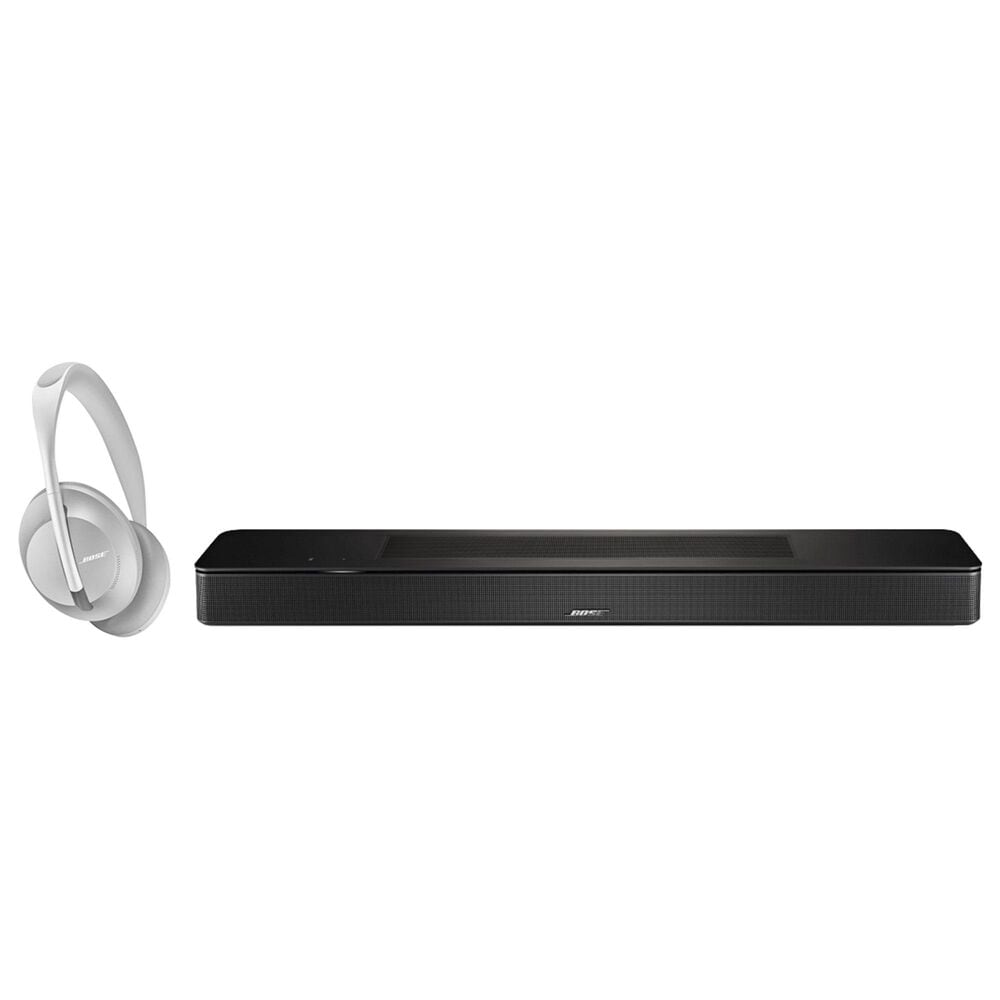 Bose Smart Soundbar 600 in Black with Luxe Silver Noise Cancelling Headphones 700, , large