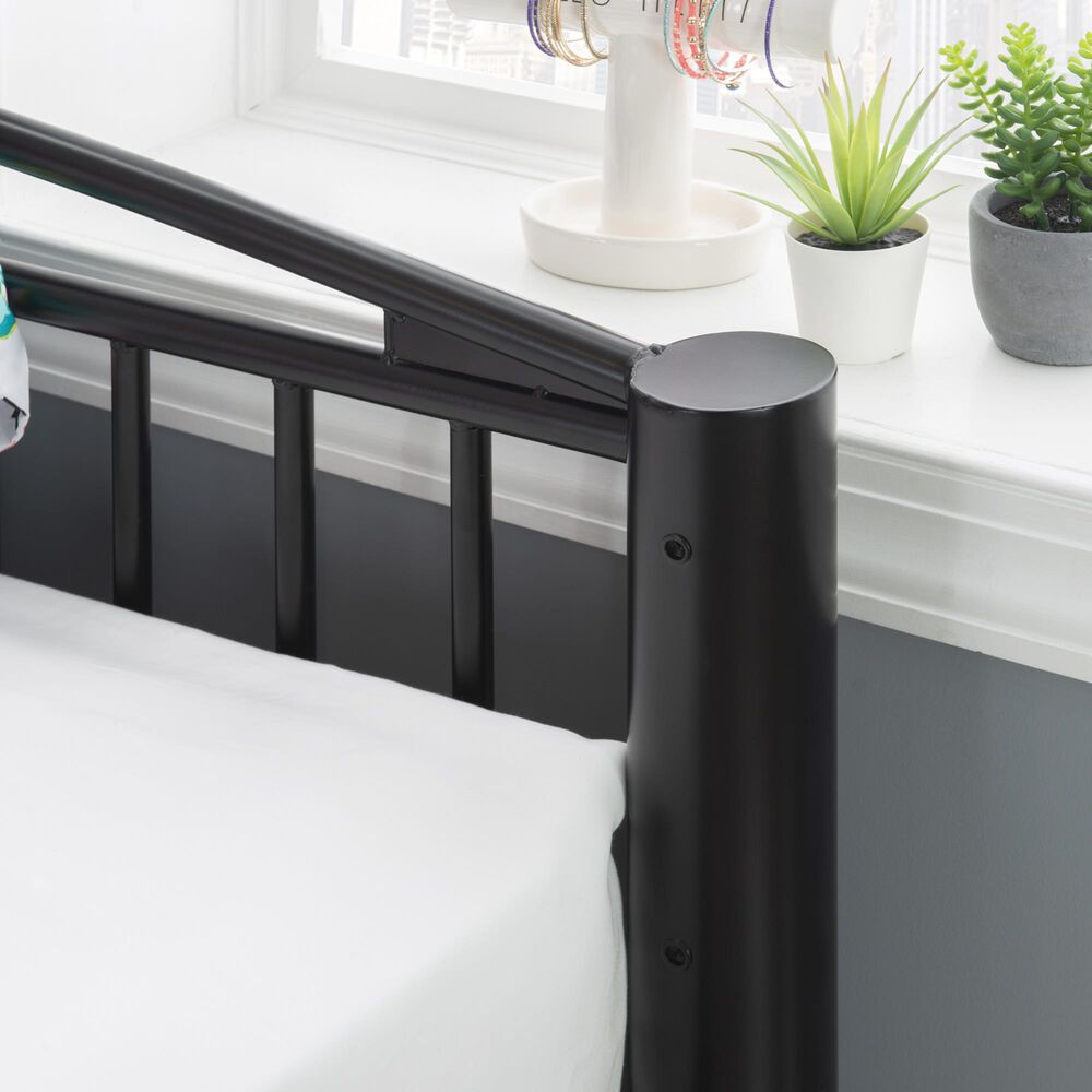 Linon Home Decor Heavy Full Over Full Bunk Bed in Black, , large