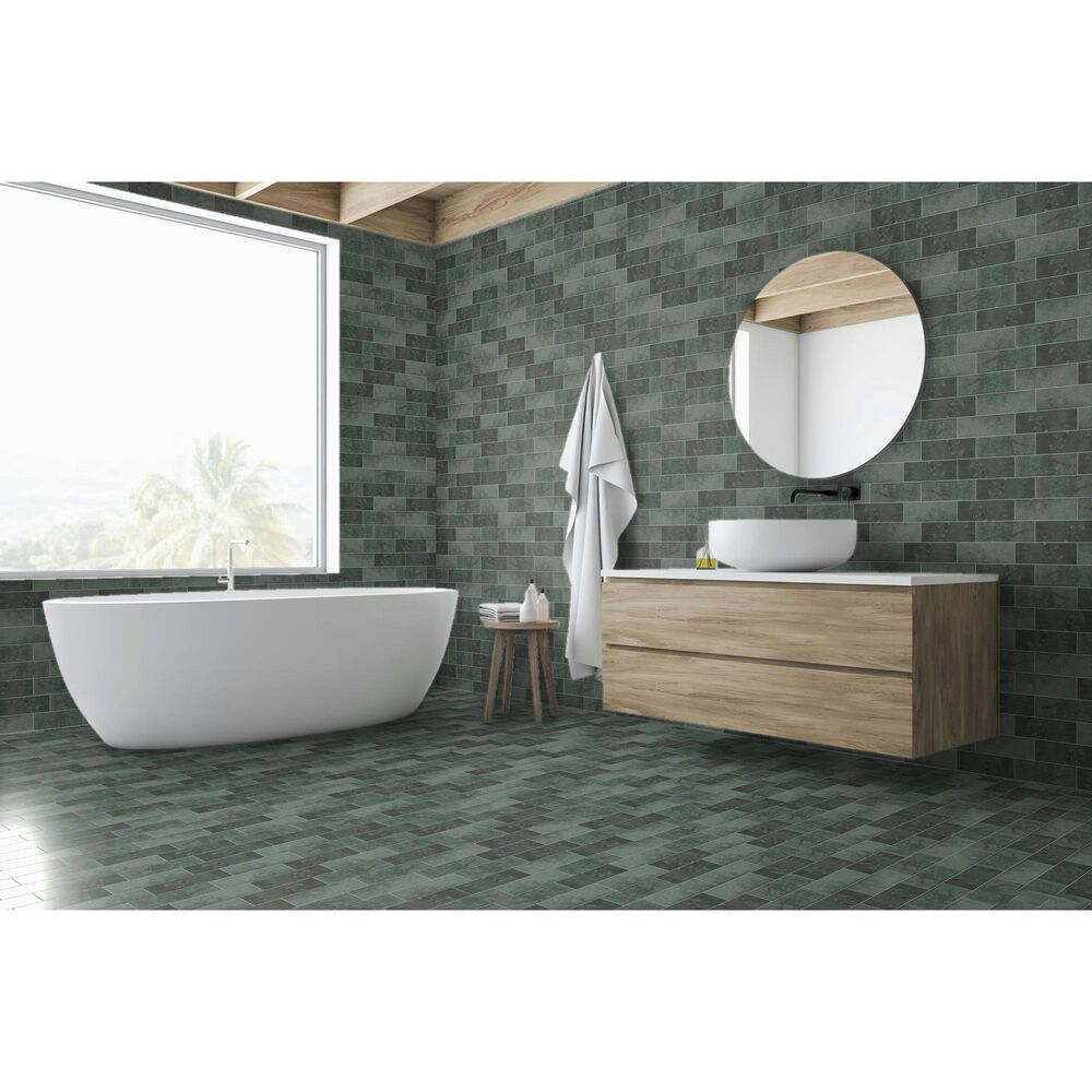 Emser Passion Verde 3&quot; x 8&quot; Glossy Porcelain Tile, , large