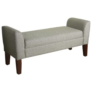 Kinfine Tara Storage Bench with Light Gray Cushion in Dark Walnut, , large