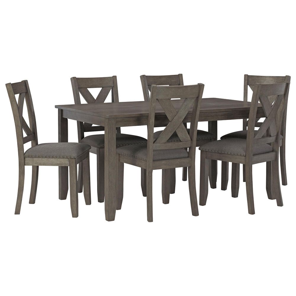Ashley Caitbrook 7-Piece Dining Set in Antique Gray Wash, , large
