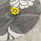 Safavieh Florida Shag SG459-8013-4R 4" x 4"  Grey/Beige Round Rug, , large