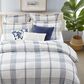 Levtex Waffle Plaid 3-Piece Full/Queen Comforter Set in Navy and White, , large