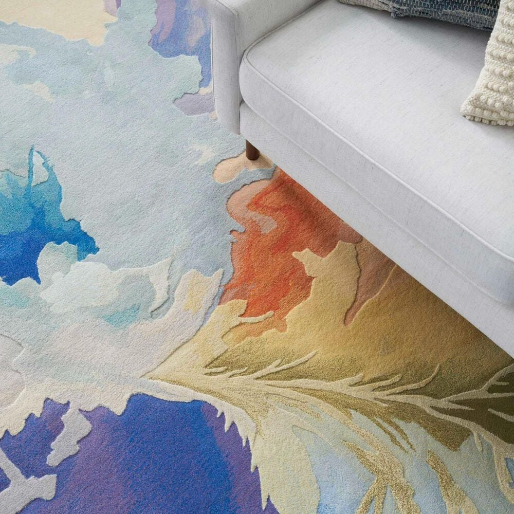 Nourison Prismatic PRS37 Blue and Multicolor 9&#39;9&quot; x 13&#39;9&quot; Area Rug, , large