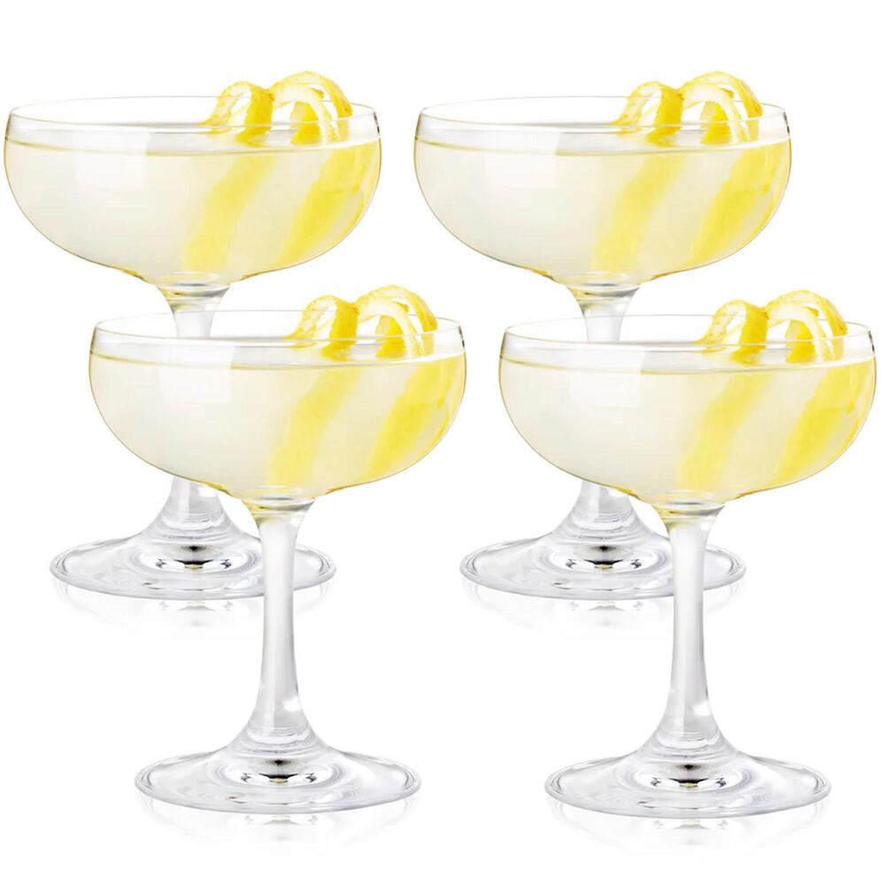 True Brands Coupe Cocktail Glasses in Clear (Set of 4), , large
