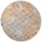 Safavieh Madison MAD608K 5" Round Cream and Orange Area Rug, , large