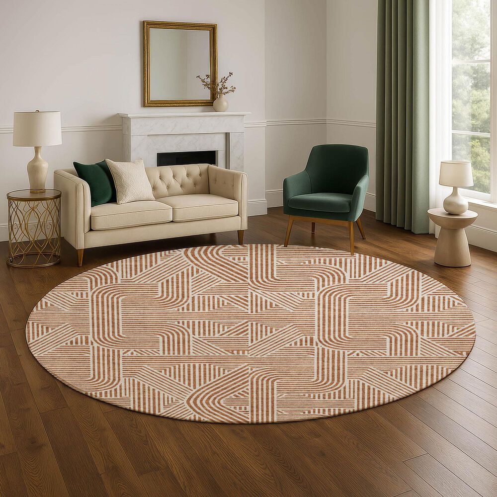 Dalyn Rug Company The Reserve TR14 Paprika 8&#39; Round Indoor/Outdoor Area Rug, , large
